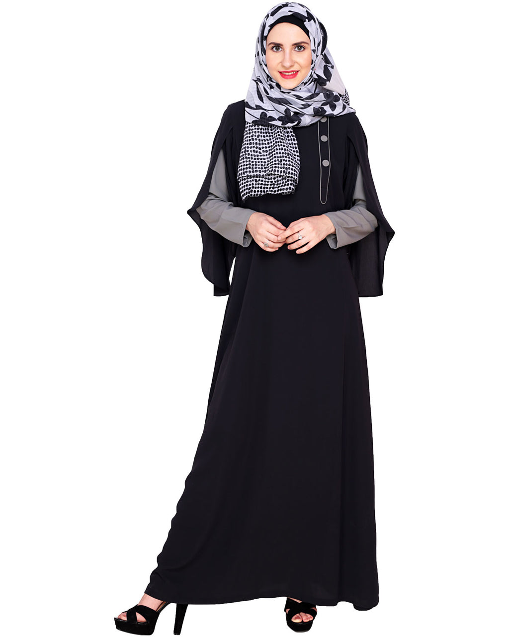 Tulip Sleeved Side Open Abaya