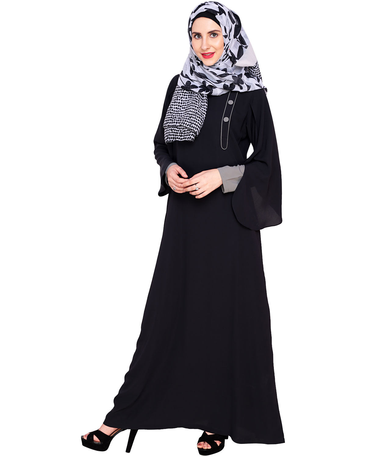 Tulip Sleeved Side Open Abaya