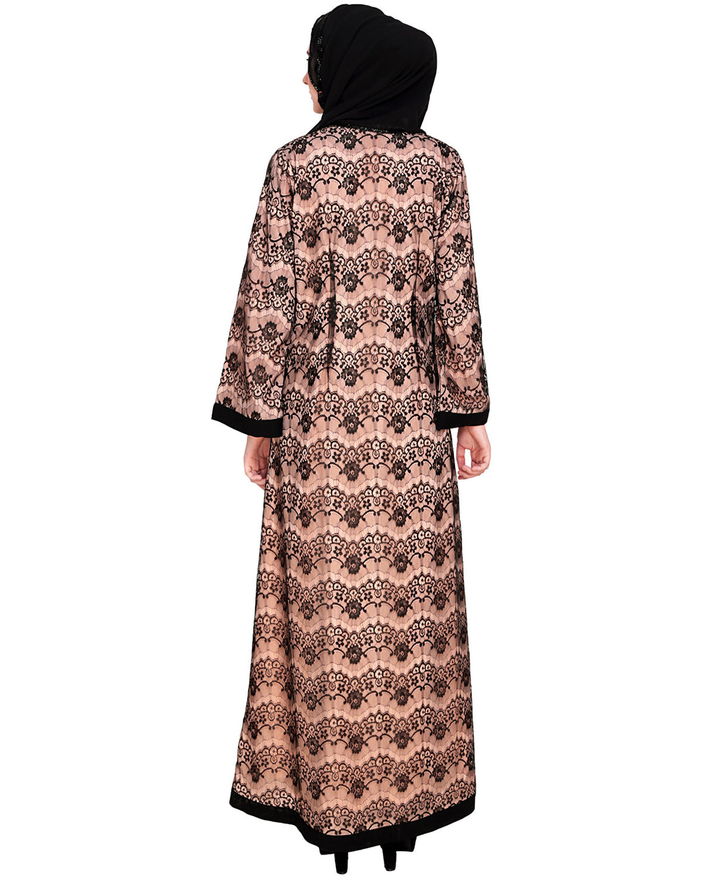 Double Layer Laced Abaya