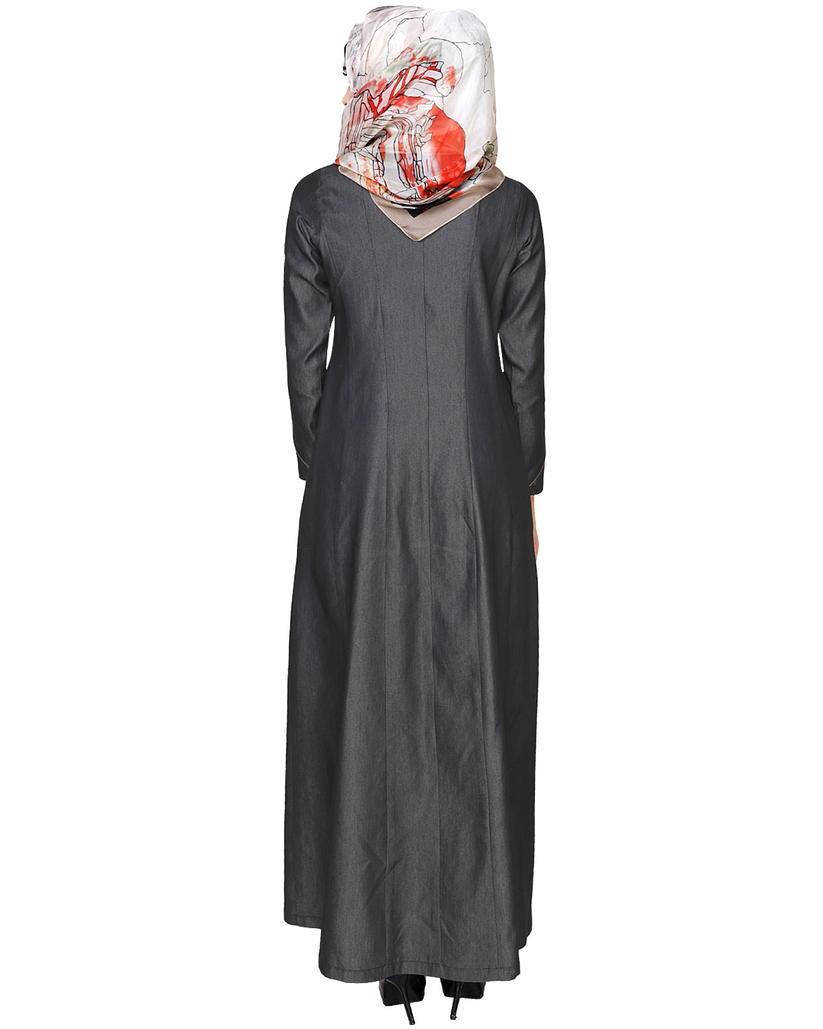 Denim Flared Abaya
