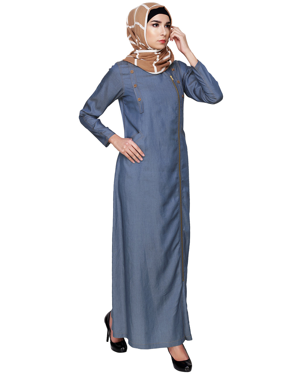 Chic Denim Abaya