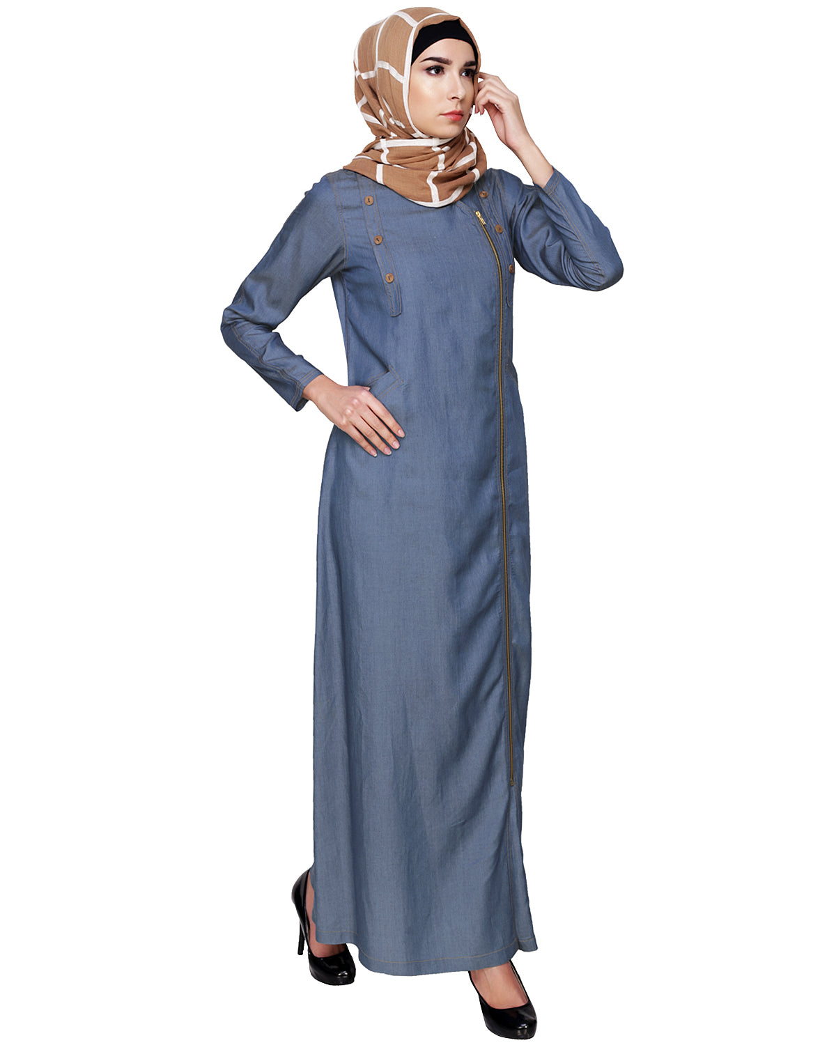 Chic Denim Abaya