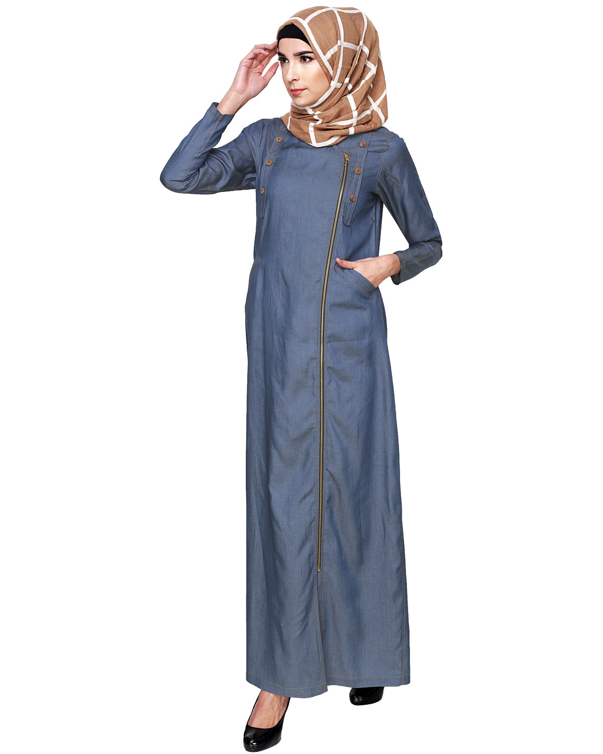 Chic Denim Abaya