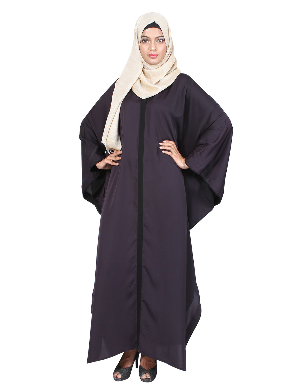 Dark Purple & Black Kaftan