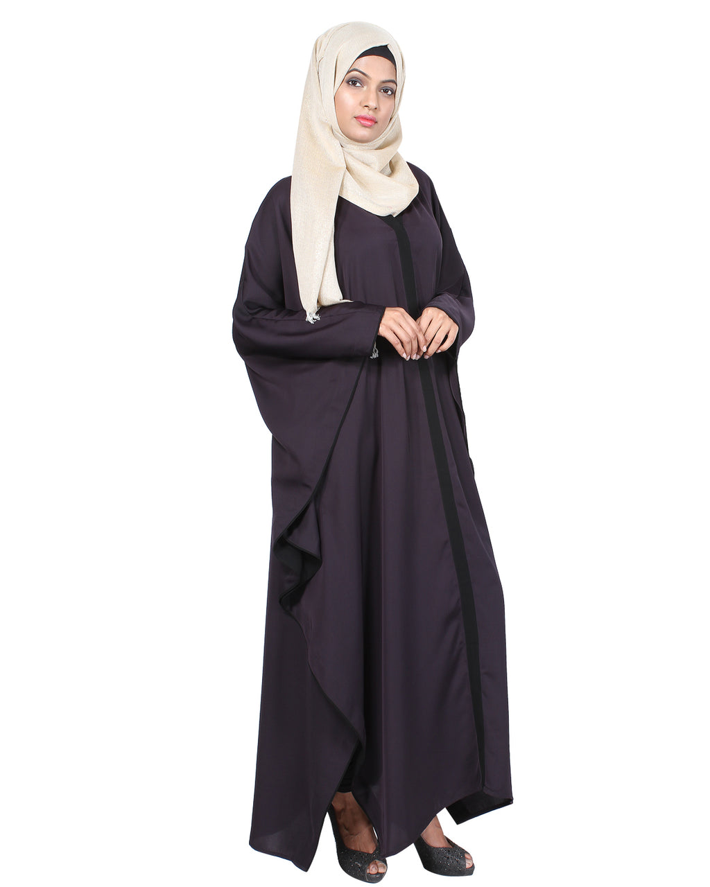 Dark Purple & Black Kaftan