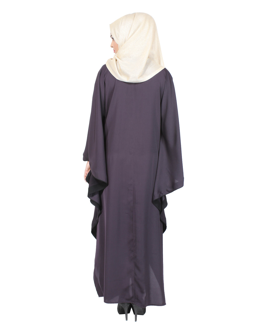 Dark Purple & Black Kaftan