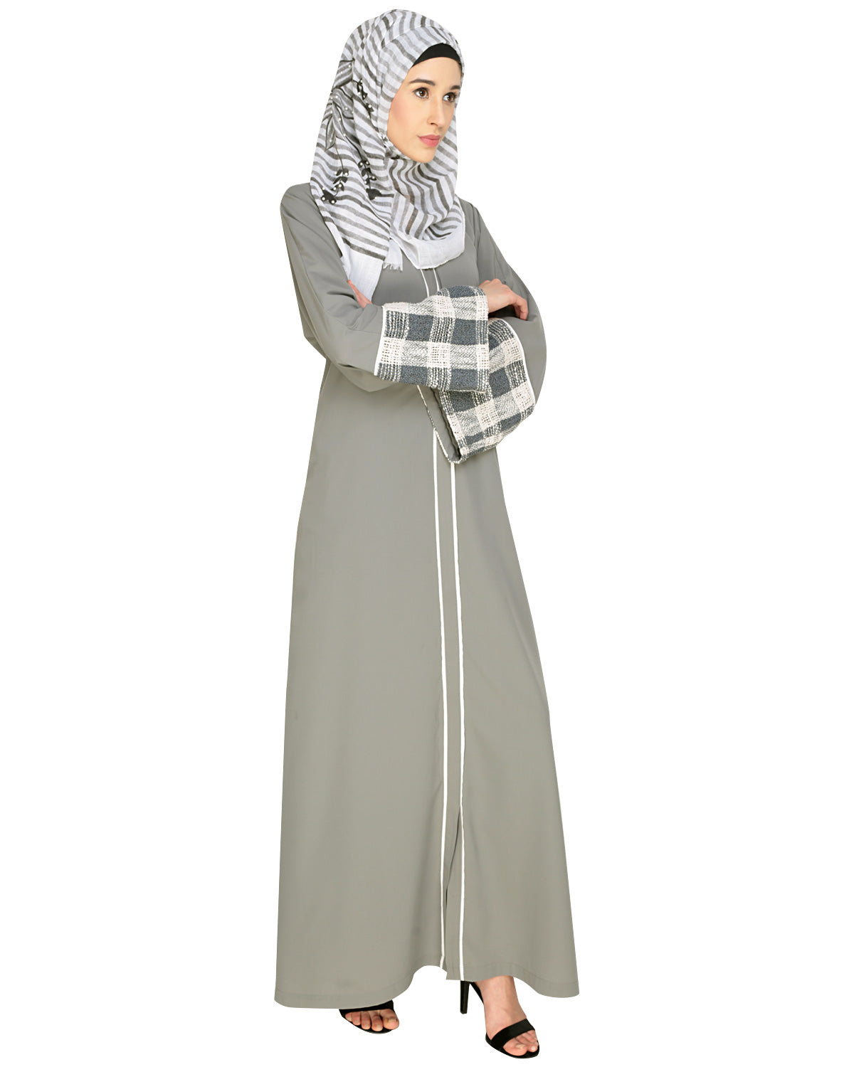 Graceful Crochet Lace Abaya
