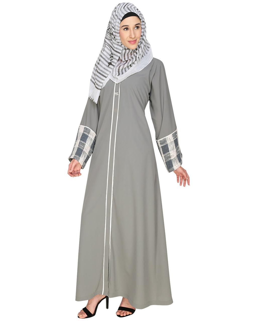 Graceful Crochet Lace Abaya