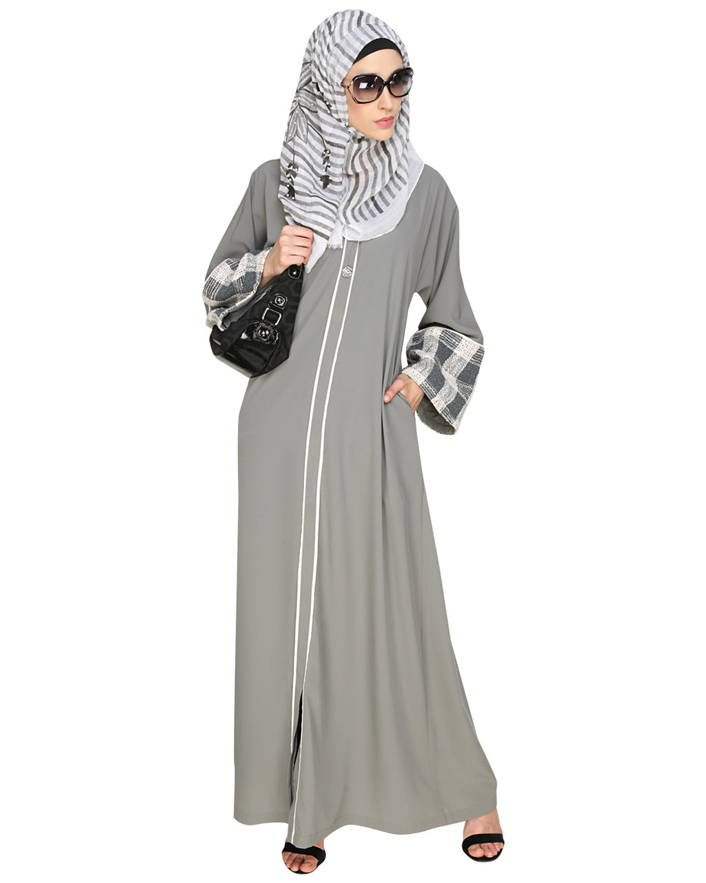 Graceful Crochet Lace Abaya