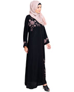 Botanical Embroidered Dubai Style Abaya