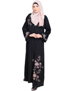 Botanical Embroidered Dubai Style Abaya