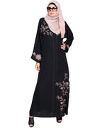 Botanical Embroidered Dubai Style Abaya