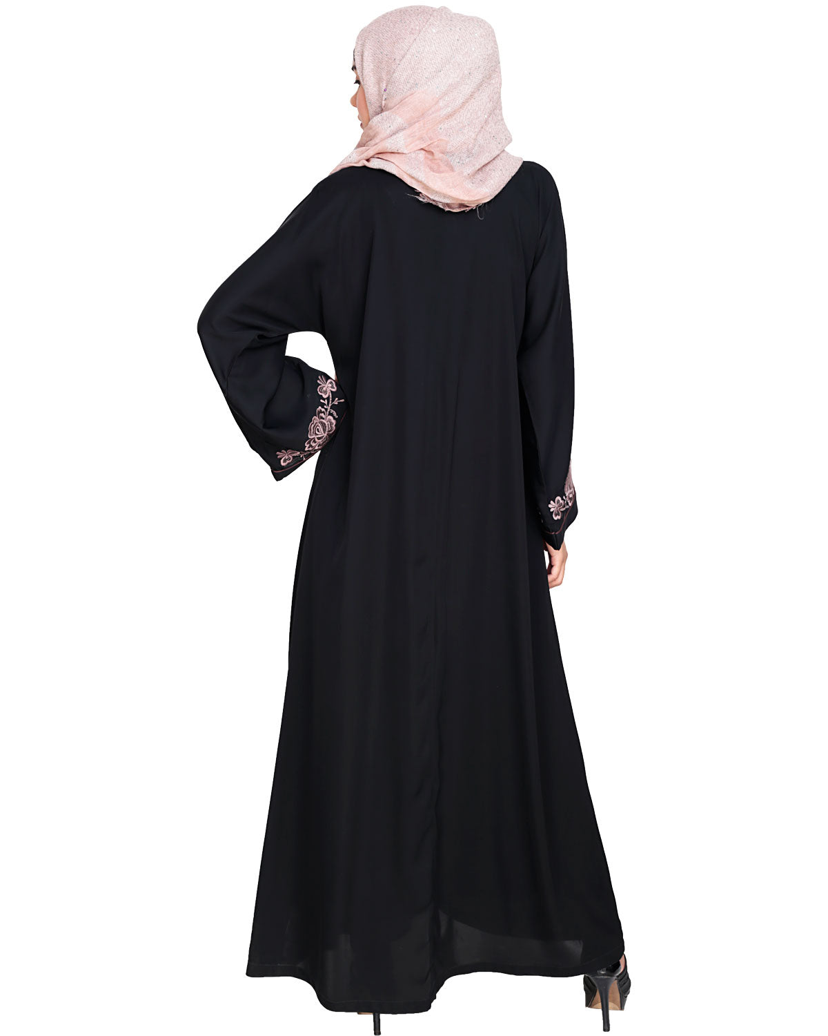 Botanical Embroidered Dubai Style Abaya