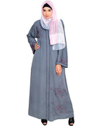 Botanical Embroidered Dubai Style Abaya