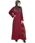 Botanical Embroidered Dubai Style Abaya