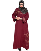 Botanical Embroidered Dubai Style Abaya