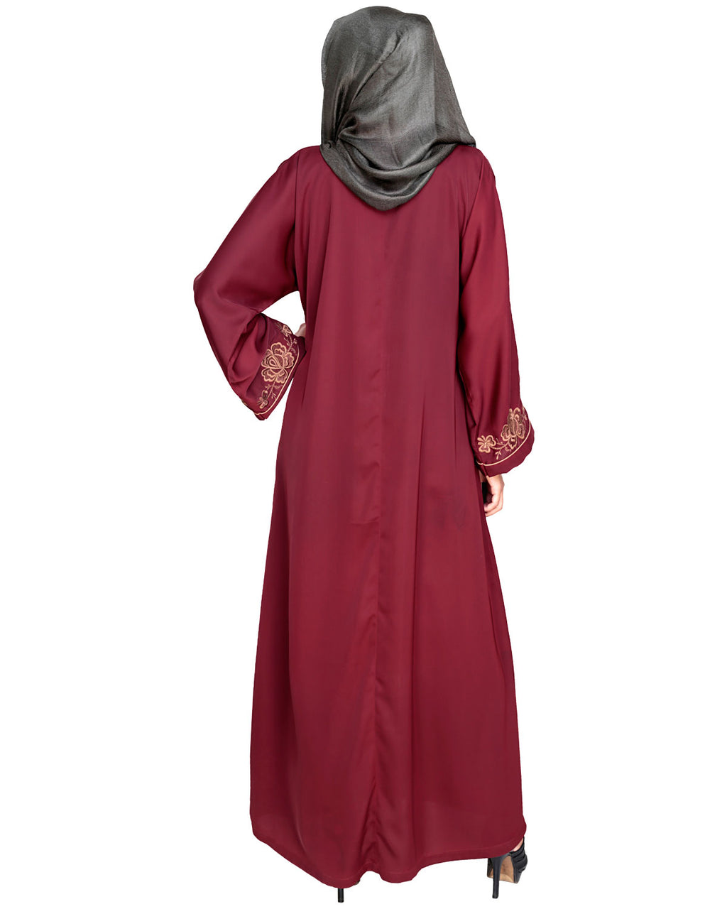 Botanical Embroidered Dubai Style Abaya