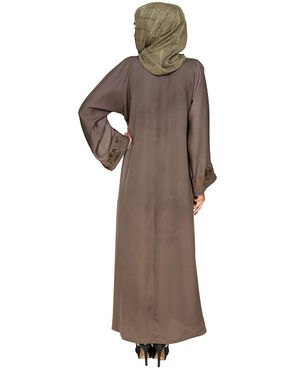 Botanical Embroidered Dubai Style Abaya