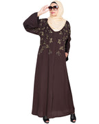 Pearl and Flora Embroidered Dubai Style Abaya