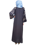 Alluring Floral Embroidery Dubai Style Abaya