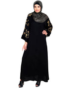 Alluring Floral Embroidery Dubai Style Abaya