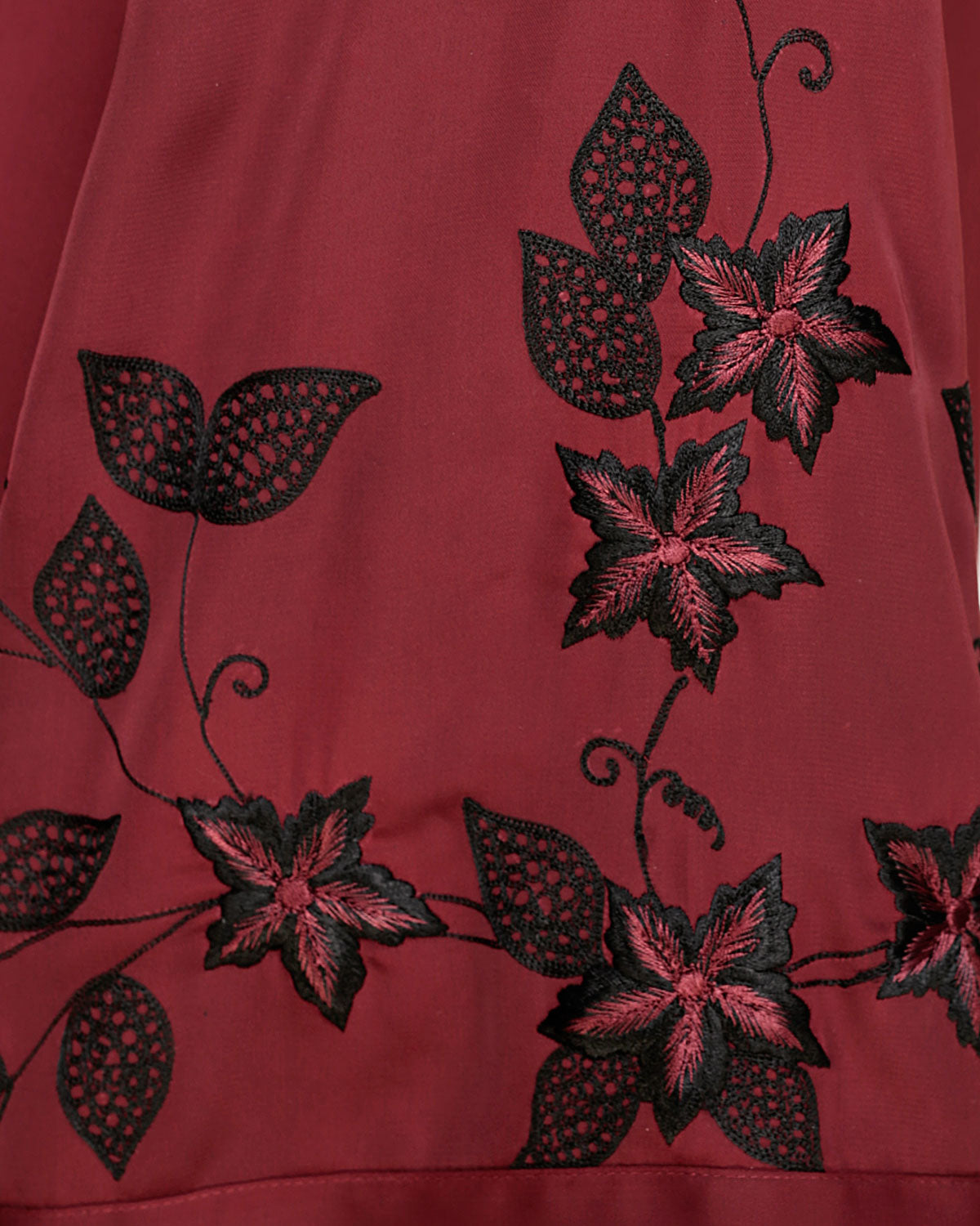 Alluring Floral Embroidery Dubai Style Abaya