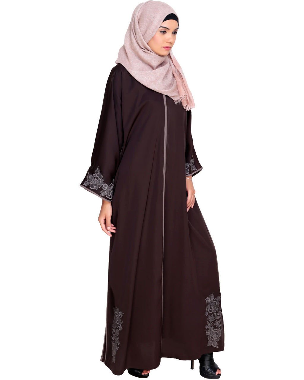 Bewitching Floral Dubai Style Embroidered Abaya