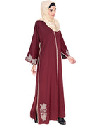 Bewitching Floral Dubai Style Embroidered Abaya