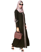 Bygone Front Zipper Abaya
