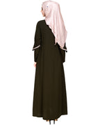 Bygone Front Zipper Abaya