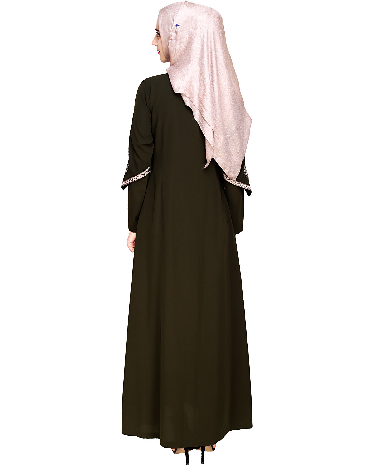 Bygone Front Zipper Abaya