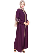 Bygone Front Zipper Abaya