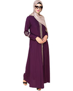 Bygone Front Zipper Abaya