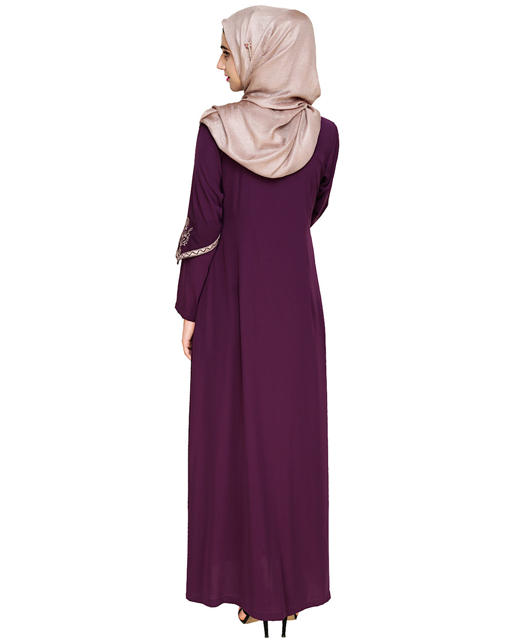Bygone Front Zipper Abaya