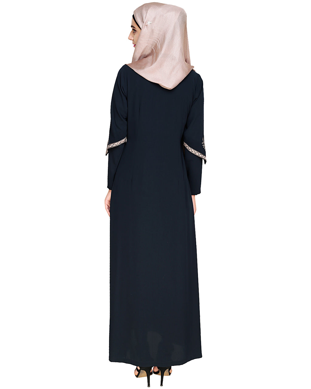 Bygone Front Zipper Abaya