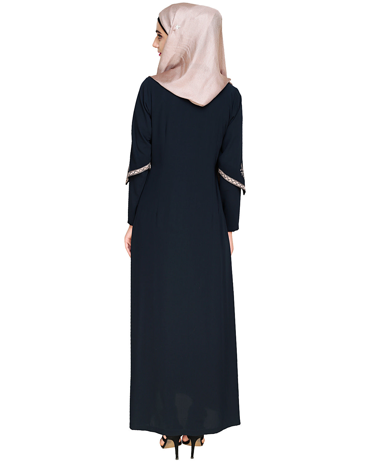 Bygone Front Zipper Abaya