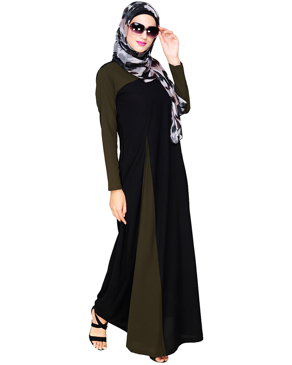 Accordion Side Pleated Abaya