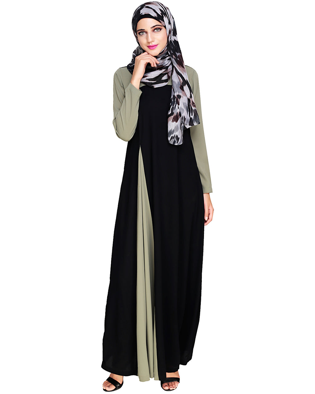 Accordion Side Pleated Abaya