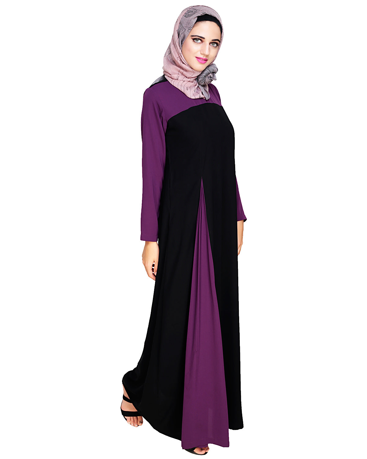 Accordion Side Pleated Abaya