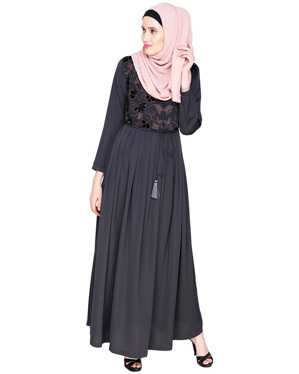 Sylvan Pleated Dubai Style Abaya