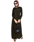 Metallic Sheen Front Zipper Abaya
