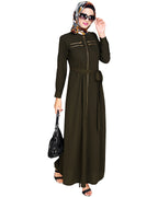 Metallic Sheen Front Zipper Abaya