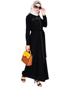 Metallic Sheen Front Zipper Abaya