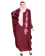 Dual Shade Floral Embroidered Kaftan
