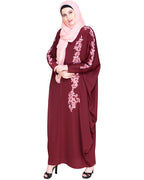 Dual Shade Floral Embroidered Kaftan
