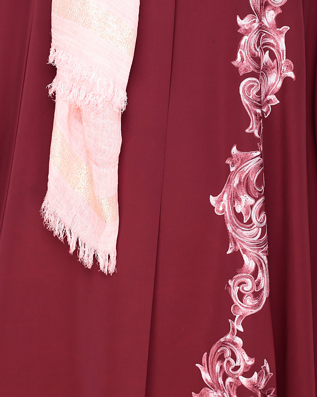 Dual Shade Floral Embroidered Kaftan