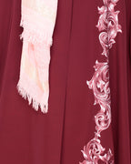 Dual Shade Floral Embroidered Kaftan