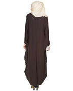 Dual Shade Floral Embroidered Kaftan