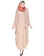 Dual Shade Floral Embroidered Kaftan