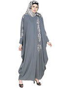 Dual Shade Floral Embroidered Kaftan